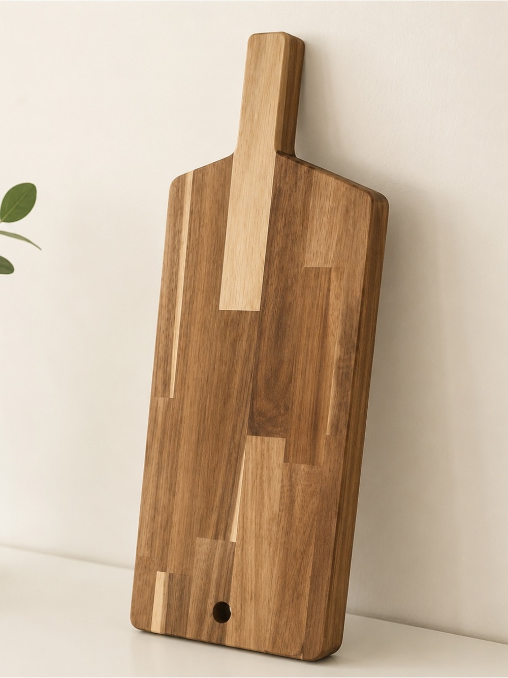 Wood Handle Serving/Charcuterie Board - Natural Acacia
